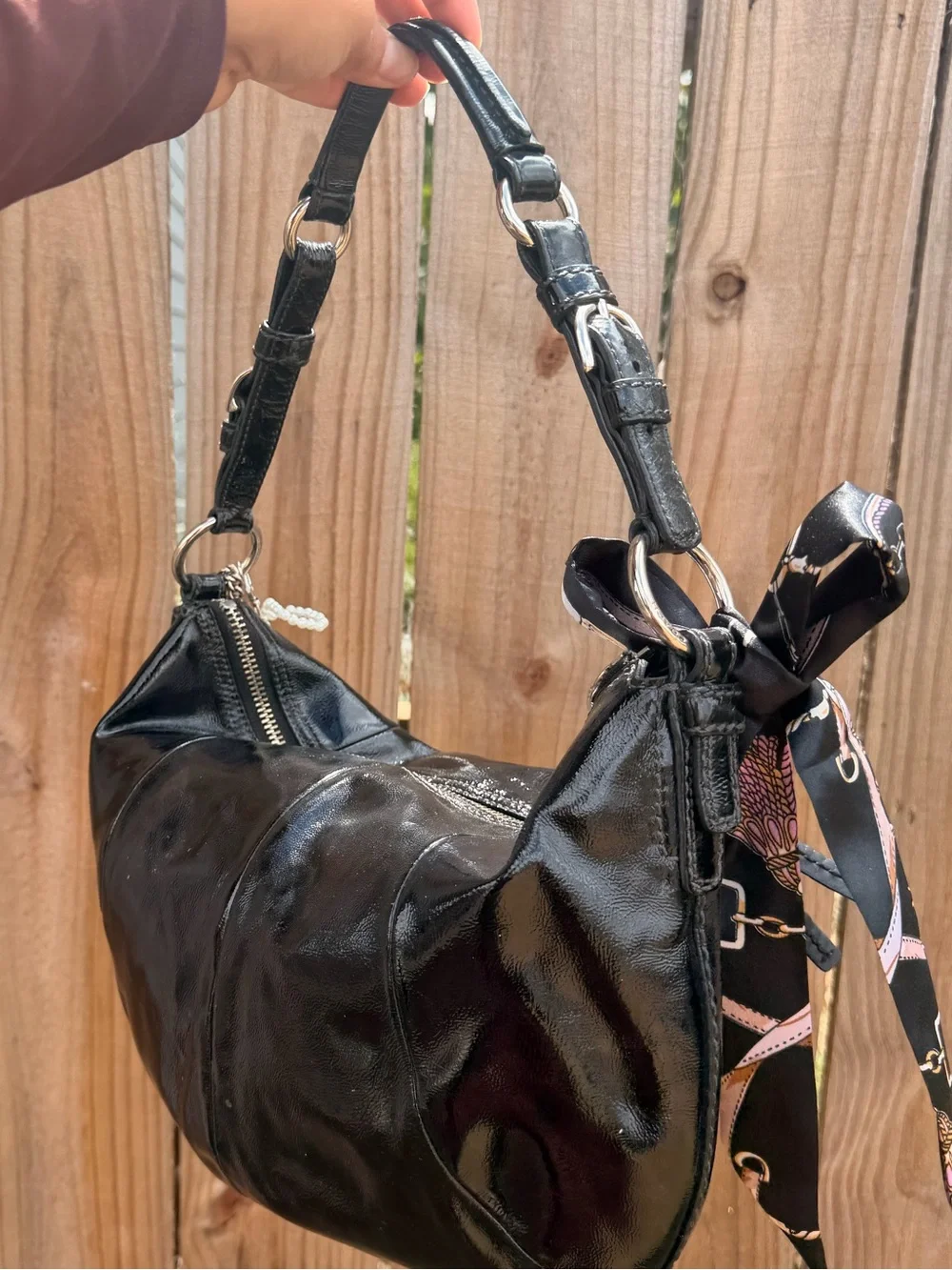 Coach Soho Hobo Shoulder Bag Black Hardware & Tags Vintage Y2K